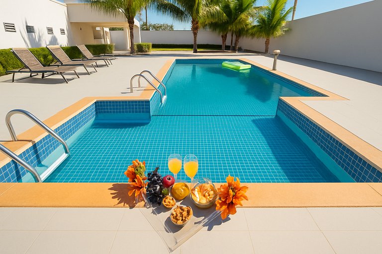 Recanto c/ 4 Suítes, Piscina e Área Gourmet