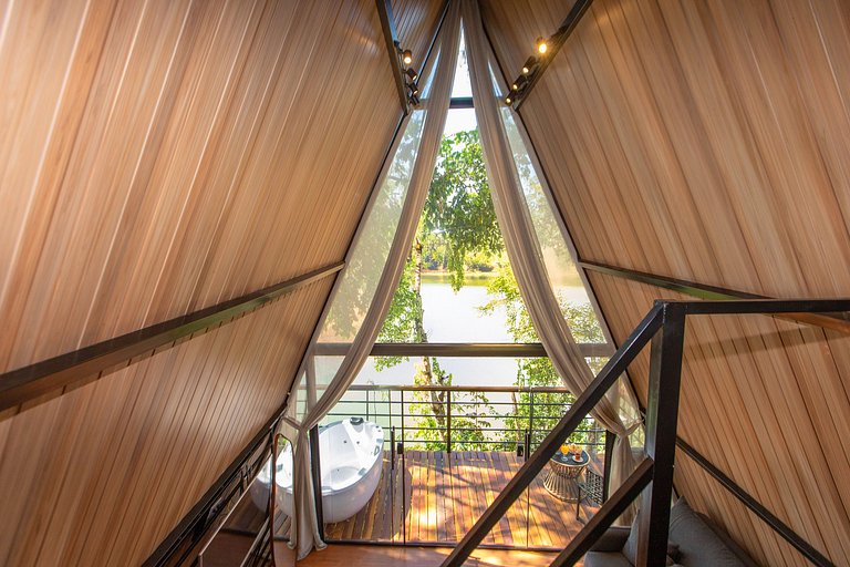 Cabana com Hidro Privativa e Piscina Infinita