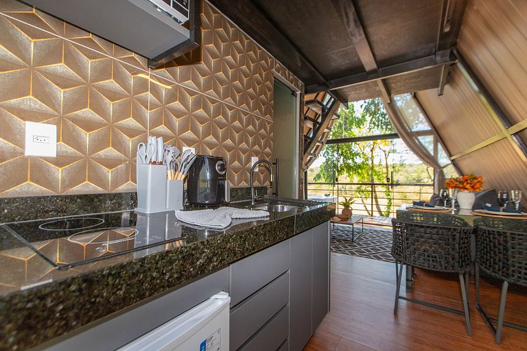 Cabana com Hidro Privativa e Piscina Infinita