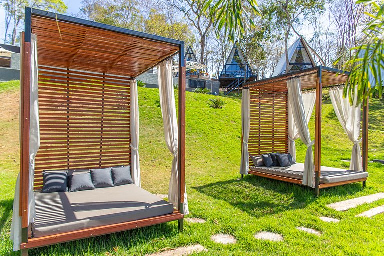 Cabana com Hidro Privativa e Piscina Infinita