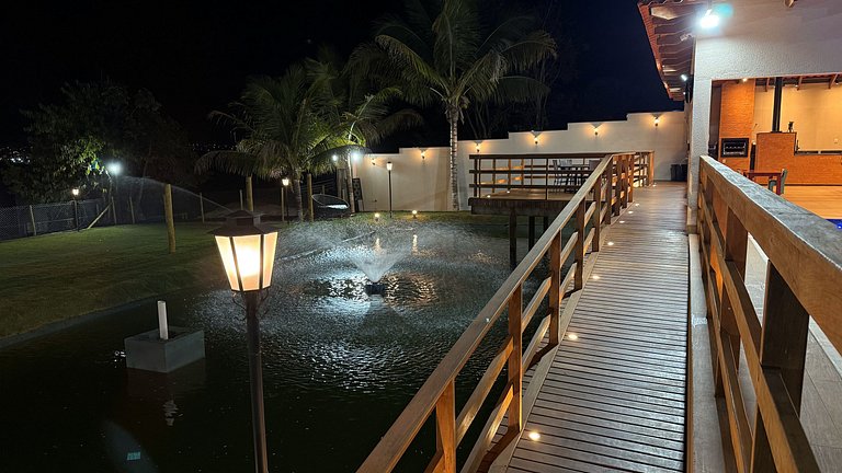Chácara Incrível: Deck c/ Piscina, Hidro e Pesca
